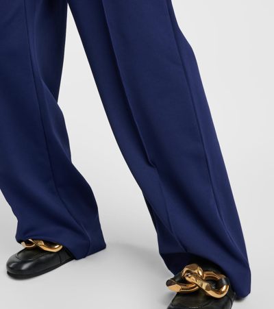 Shop Jw Anderson Bootcut Track Pants In Blue