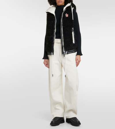 Shop Moncler Ski Vest In Black