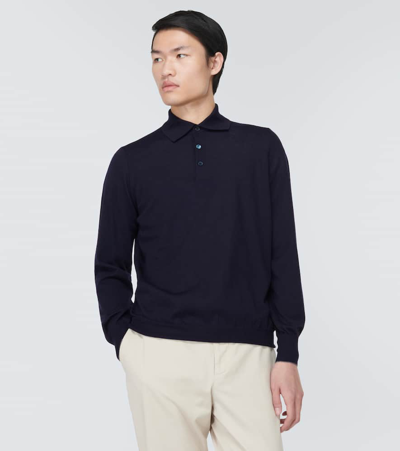 Shop Brunello Cucinelli Wool And Cashmere Polo Sweater In Multicoloured