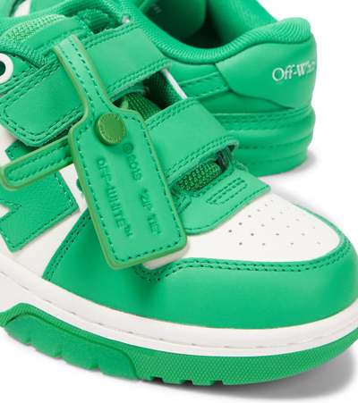 Shop Off-white Out Of Office Leather Sneakers In Green
