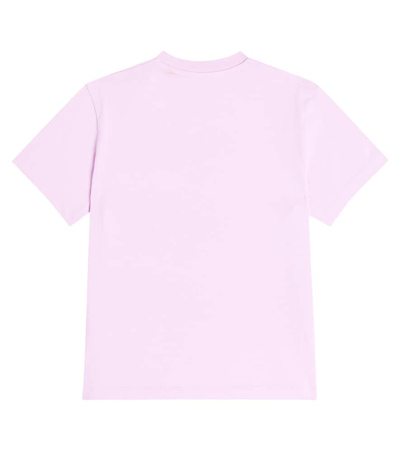 Off-white Logo Cotton Jersey T-shirt In Purple