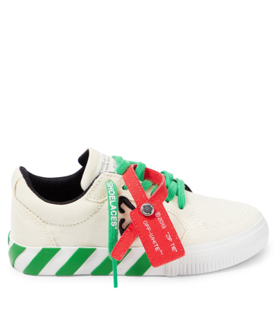 Shop Off-white Low Vulcanized Leather Sneakers In Green