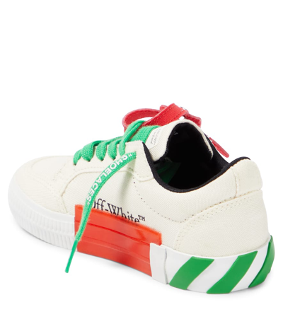 Shop Off-white Low Vulcanized Leather Sneakers In Green