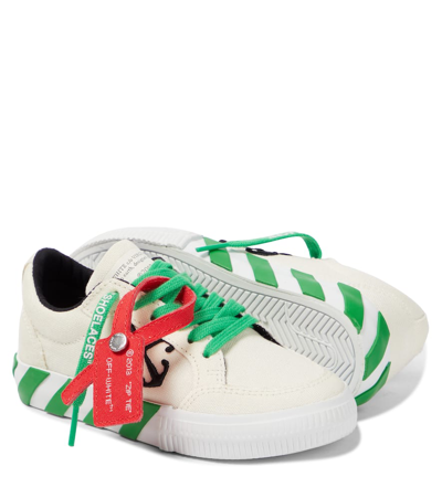 Shop Off-white Low Vulcanized Leather Sneakers In Green