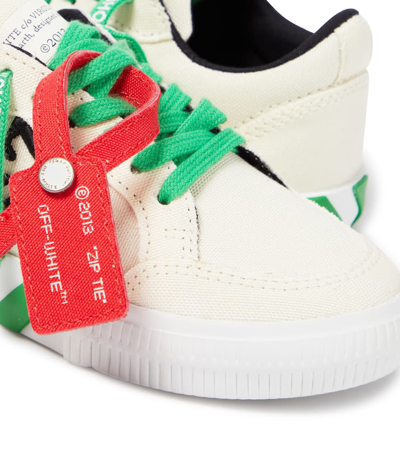 Shop Off-white Low Vulcanized Leather Sneakers In Green