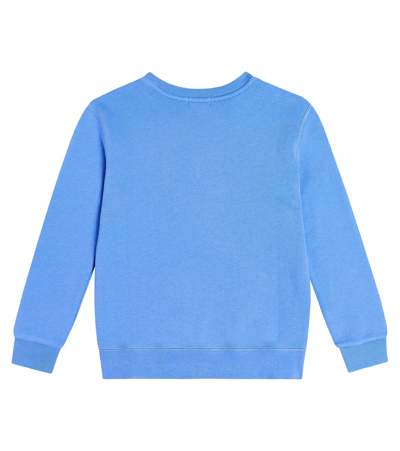 Shop Polo Ralph Lauren Cotton-blend Fleece Sweatshirt In Blue