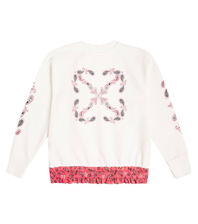 Shop Off-white Paisley Printed Cotton Jersey Sweatshirt In White