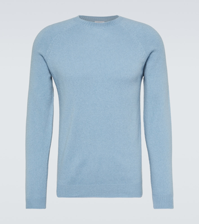 Shop Sunspel Wool Sweater In Blue