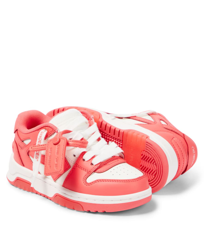 Shop Off-white Out Of Office Leather Sneakers In Red