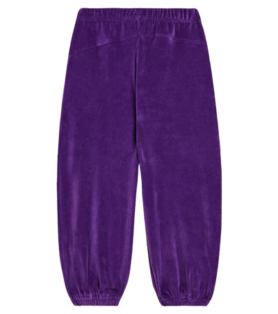 Shop Molo Cotton-blend Chenille Sweatpants In Purple