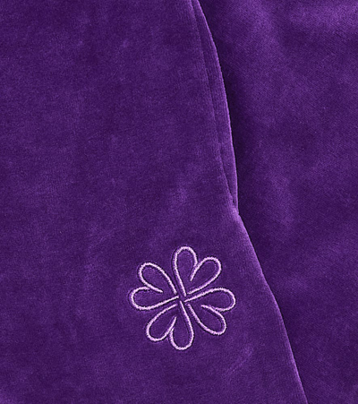 Shop Molo Cotton-blend Chenille Sweatpants In Purple