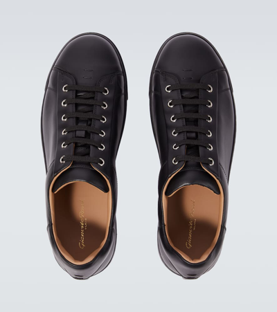 Gianvito Rossi Leather Low-top Sneakers In Black