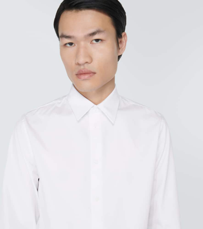 Shop Burberry Prorsum Label Cotton Shirt In White
