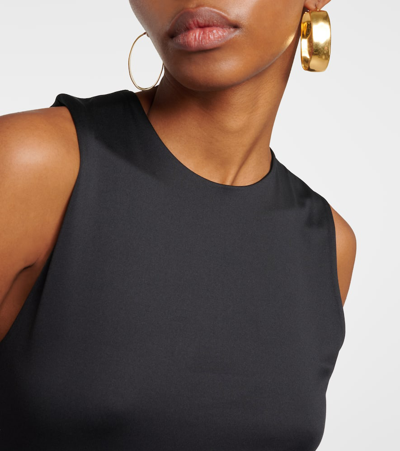 Vince Jersey Tank Top In Black