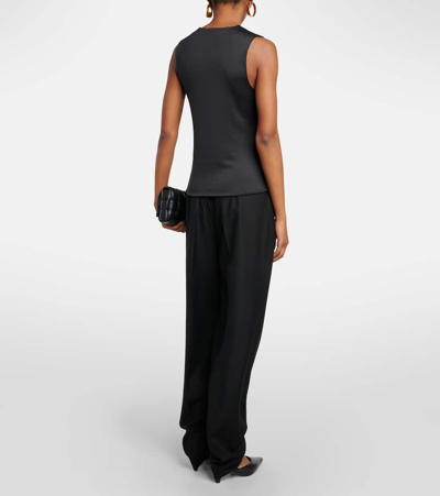 Vince Jersey Tank Top In Black