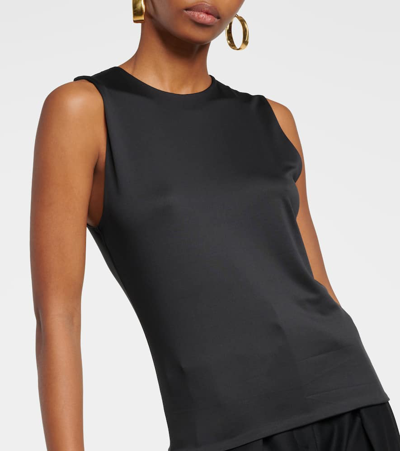 Vince Jersey Tank Top In Black