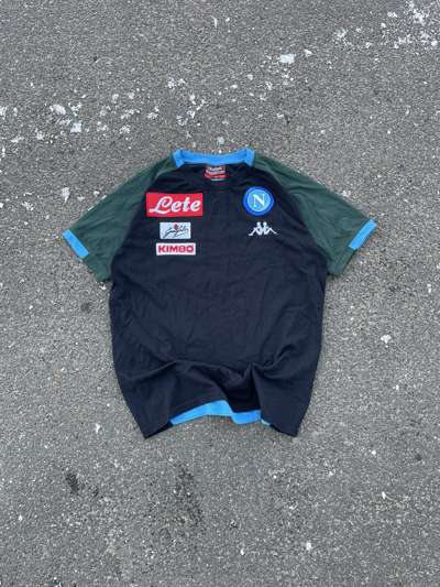 Pre-owned Kappa X Soccer Jersey Vintage Napoli Kappa Italia Soccer Training T Shirt In Multicolor