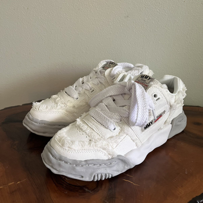 Pre-owned Miharayasuhiro Parker Low Frayed Shoe In White