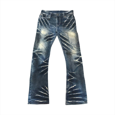 Pre-owned 20471120 X Beauty Beast Buffalo Bobs Johnny Wolf Distressed Denim In Blue Denim