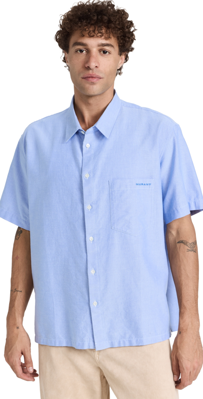 Shop Isabel Marant Iggy Shirt Faded Blue