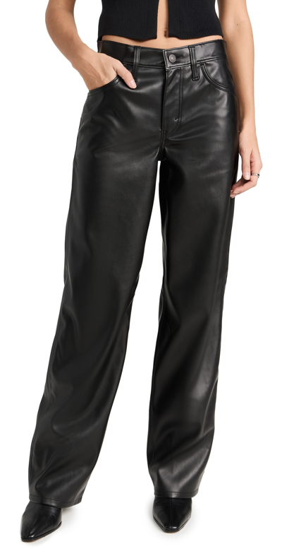 Shop Levi's Faux Leather Baggy Dad Pants Slippery Slope