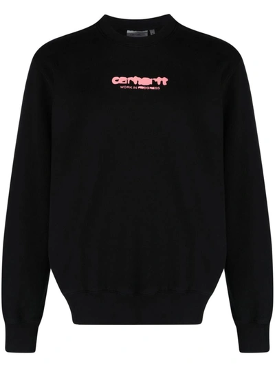 Shop Carhartt Wip Ink Bleed Cotton Sweatshirt In Black