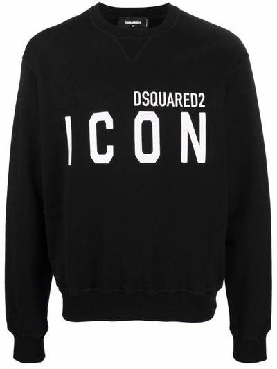 Shop Dsquared2 Icon Cotton Sweatshirt In Black