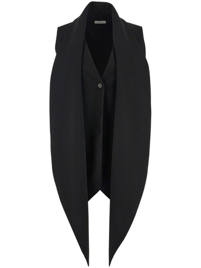 Shop Ferragamo Wool Vest In Black