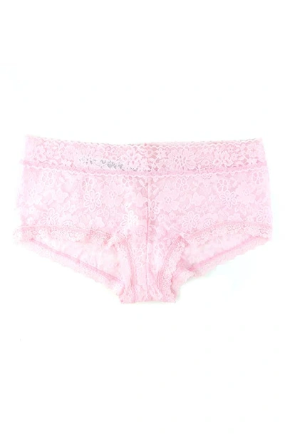 Shop Hanky Panky Daily Lace Boyshorts In Fairy Dust (pink)