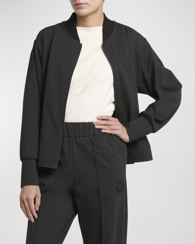 Shop Moncler Solid Zip-up Jacket In Dark Grey