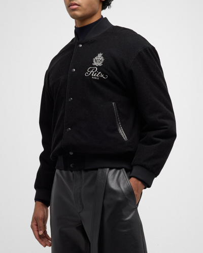 Shop Frame X Ritz Paris Men's Corduroy Jacket In Black