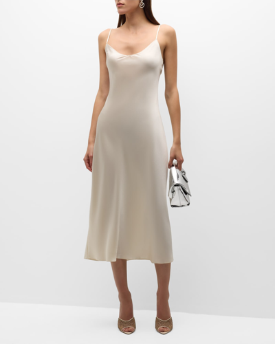 Shop Sablyn Taylor Silk Slip Dress In Gardenia