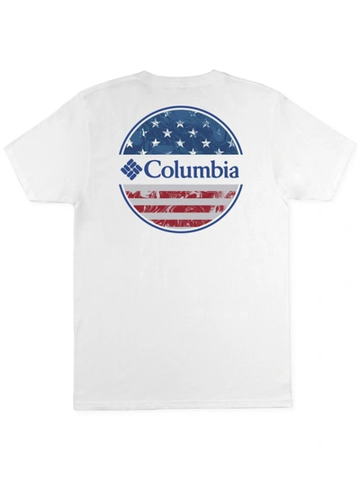 Shop Columbia Sportswear Mens Short Sleeve Crewneck Graphic T-shirt In White