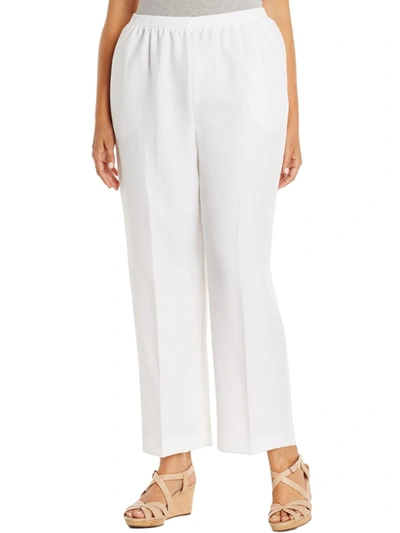 Shop Alfred Dunner Plus Womens High Rise Office Straight Leg Pants In White
