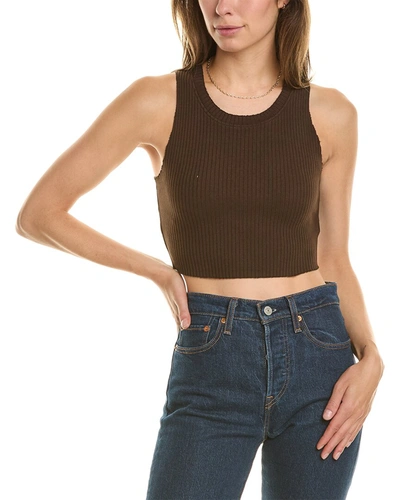 Shop Cotton Citizen Ibiza Crop Tank In Brown