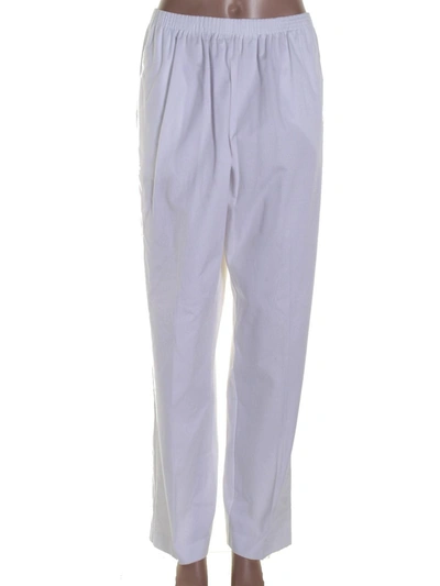 Shop Alfred Dunner Womens Flat Front Elastic Waist Casual Pants In White