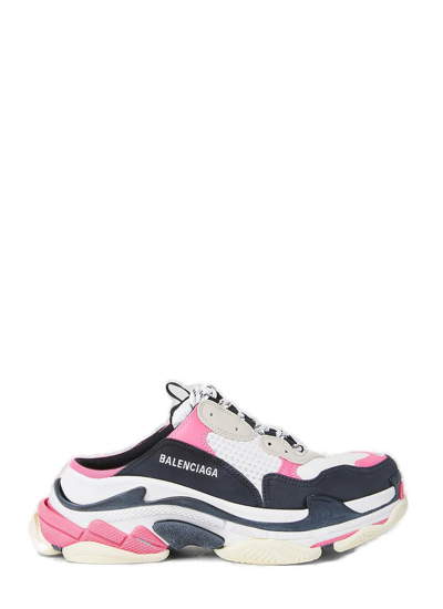 Shop Balenciaga Triple S Mule Sneakers In Multi