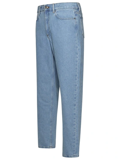 Shop Apc A.p.c. 'martin' Light Blue Cotton Jeans