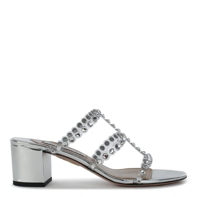 Shop Aquazzura Sandals Silver
