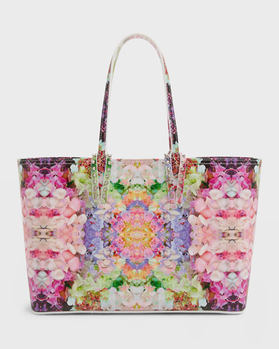 Shop Christian Louboutin Cabata Small Tote In Paris Blooming Patent Leather In Multi