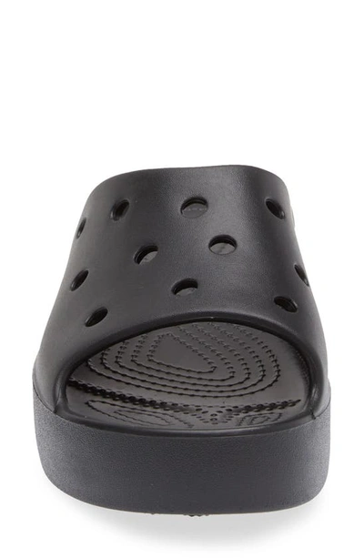 Shop Crocs Classic Platform Slide Sandal In Black