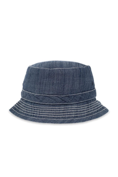 Shop Bonpoint Piob Denim Bucket Hat In Blue
