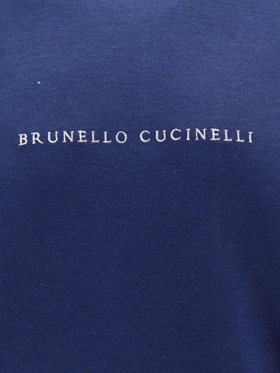 Shop Brunello Cucinelli Sweatshirt In Blue