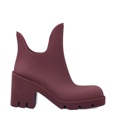 Shop Burberry Boots In Aubergine