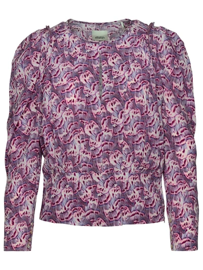 Shop Isabel Marant 'zarga' Blouse In Violet