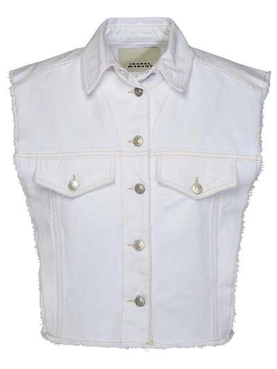 Shop Isabel Marant Étoile 'tyra' White Organic Cotton Vest