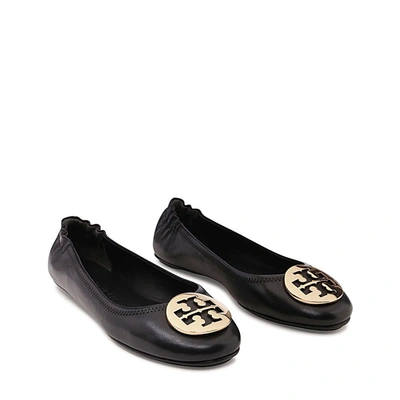 Shop Tory Burch Flat Shoes In Perfect Black / Gold