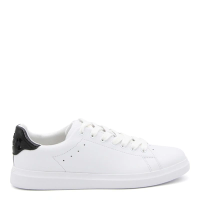 Shop Tory Burch Sneakers In Titanium White/perfect Black