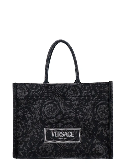 Shop Versace Athena Barocco In Black