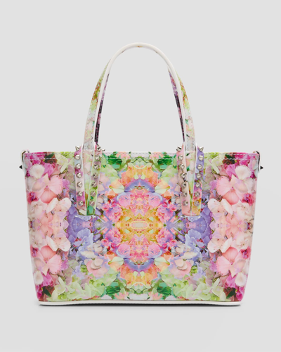 Shop Christian Louboutin Cabata Mini Tote In Paris Blooming Patent Leather In Multi